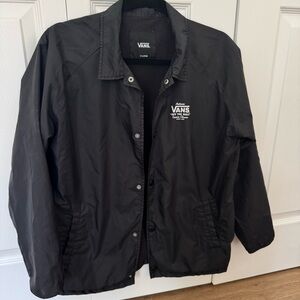 Vans off the wall Torrey coach rain jacket windbreaker youth XL black